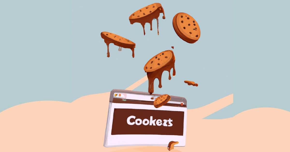 An AI generated image using the keywords web cookies and internet ads - Created by Eren Ecran and DALL-E
